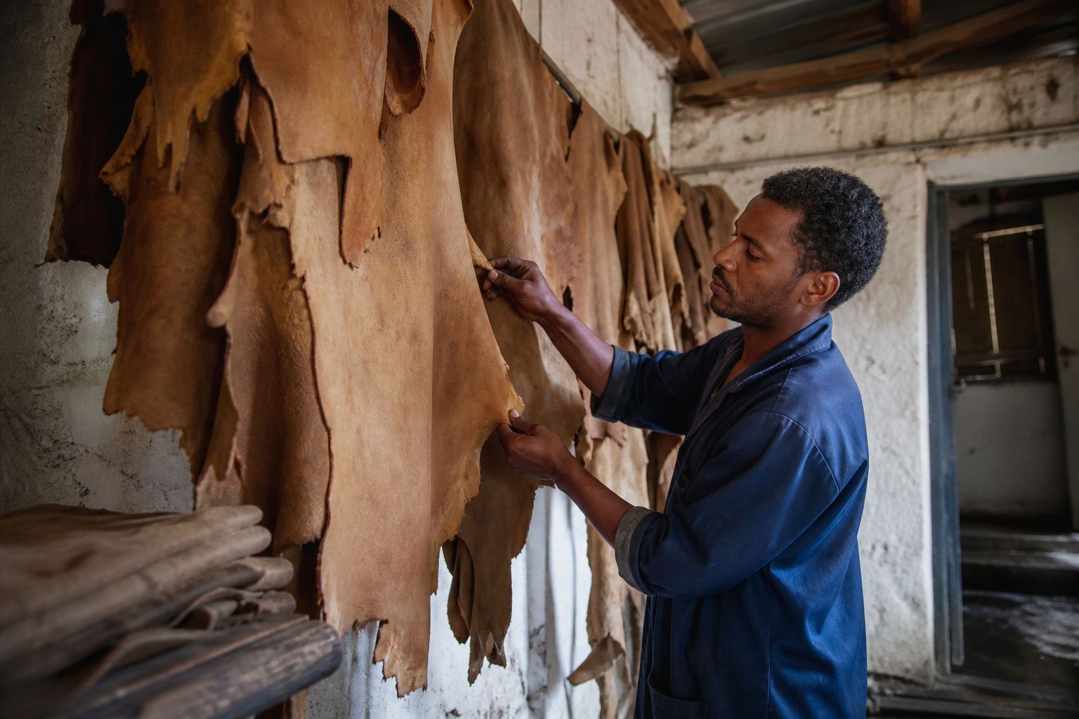 Ethiopian leather and textile workshop